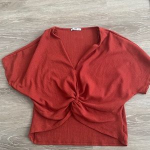 Zara front tie shirt